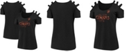 Fanatics Women's Black San Francisco Giants Three Strap Open Shoulder T-shirt